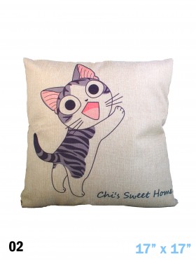 KITTEN PRINT CUSHION & FILLER